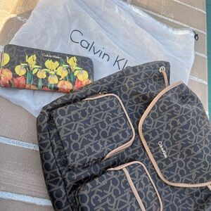 Calvin Klein Black and Brown Men's Bag